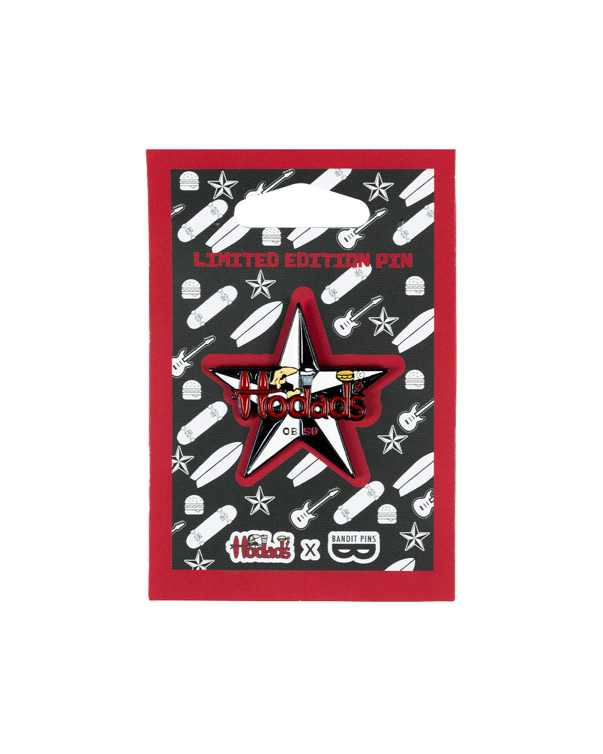 Hodads Logo Pin Red & Black